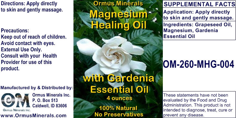 Ormus Minerals - Magnesium Healing Oil with Gardenia Essential Oil