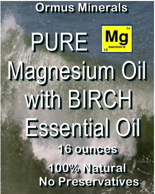 Ormus Minerals Pure Magnesium Oil with Birch Essential Oil