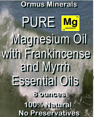 Ormus Minerals Pure Magnesium Oil with Frankincense & Myrrh Essential Oils 