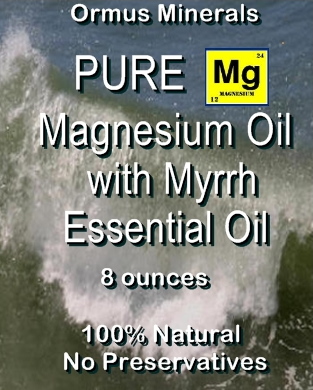 Ormus Minerals Magnesium Oil with Myrrh Essential Oil