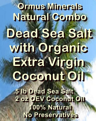 Ormus Minerals Dead Sea Salt with Organic Extra Virgin Coconut Oil gift set