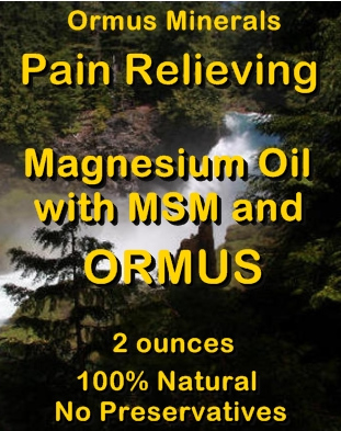 Ormus Minerals Pain Relieving Magnesium Oil with MSM and Ormus