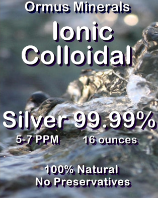 Ormus Minerals Colloidial Silver 99.99% 20 ppm