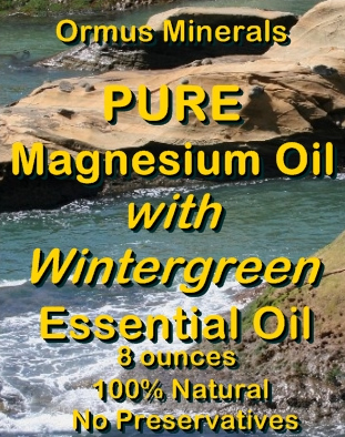 Ormus Minerals Pure Magnesium Oil with Wintergreen Essential Oil