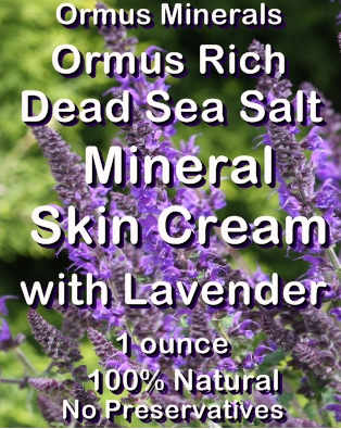 Ormus Minerals Ormus Rich Dead Sea Salt Mineral Skin Cream with Lavender