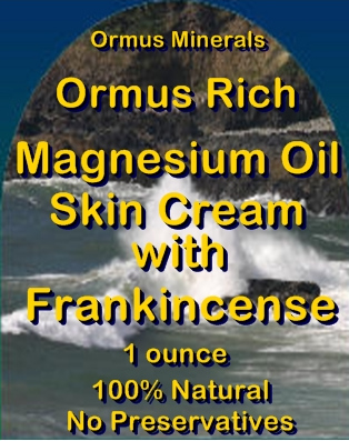 Ormus Minerals Ormus Rich Magnesium Oil Skin Cream with Frankincense
