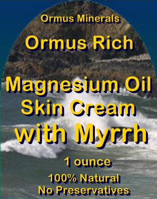 Ormus Minerals Ormus Rich Magnesium Oil Skin Cream with Myrrh