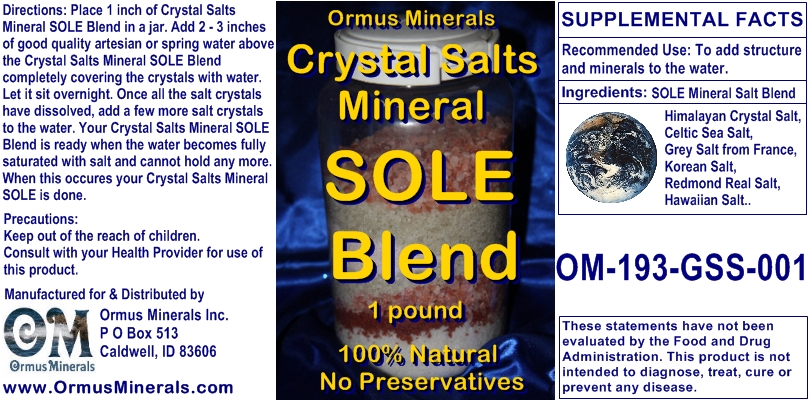 Crystal Salts Mineral Sole Blend