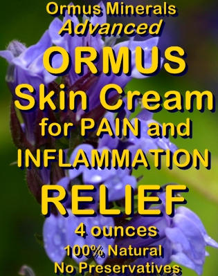 Ormus Minerals Advanced Ormus Skin Cream for Pain and Inflammation Relief