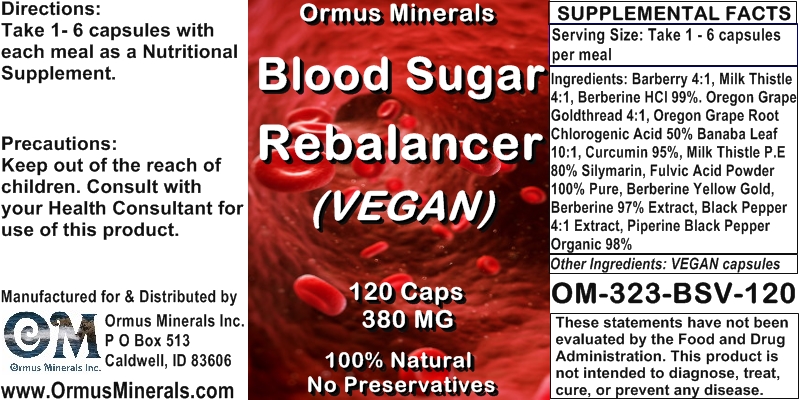 Ormus Minerals - Blood Sugar Rebalancer (vegan)