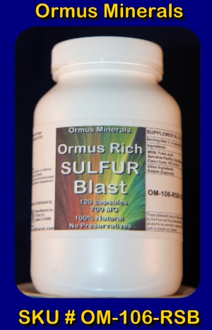 ORMUS MINERALS - Ormus Rich Sulfur Blast (B)