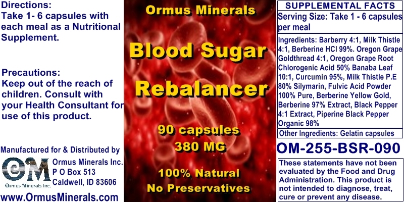 Ormus Minerals - Blood Sugar Rebalancer