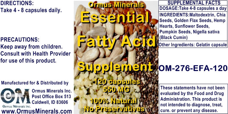 Ormus Minerals Essential Fatty Acid Supplement
