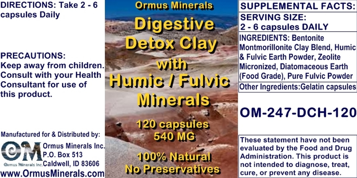 Ormus Minerals Digestive Detox Clay with Humic-Fulvic Minerals