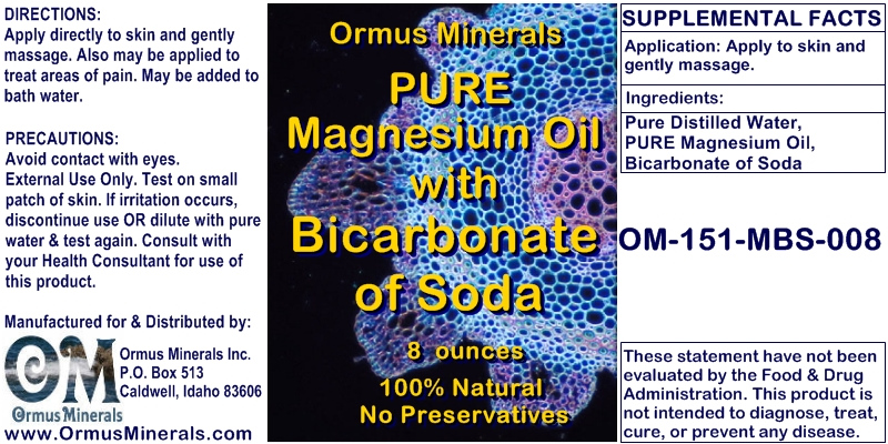 Ormus Minerals Pure Magnesium Oil with Bicarbonate of Soda