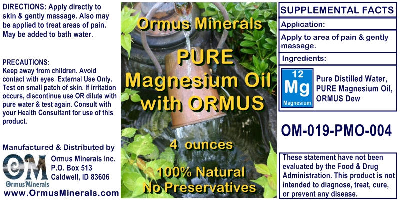 Ormus Minerals Pure Magnesium Oil with Ormus